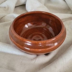 Pottery Terracotta Glaze Bowl Dish Hobbiest Pottery Signed